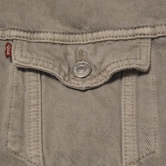 Levi’s Men’s XXL Gray Denim Trucker Jacket Cotton Stretch Classic Jean Coat - Picture 6 of 8
